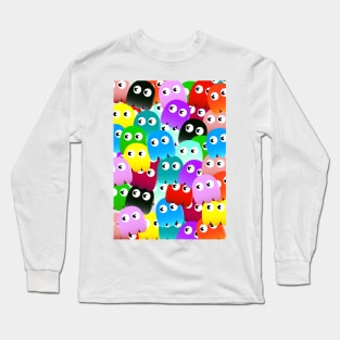 Multicoloured Ghosts Long Sleeve T-Shirt
